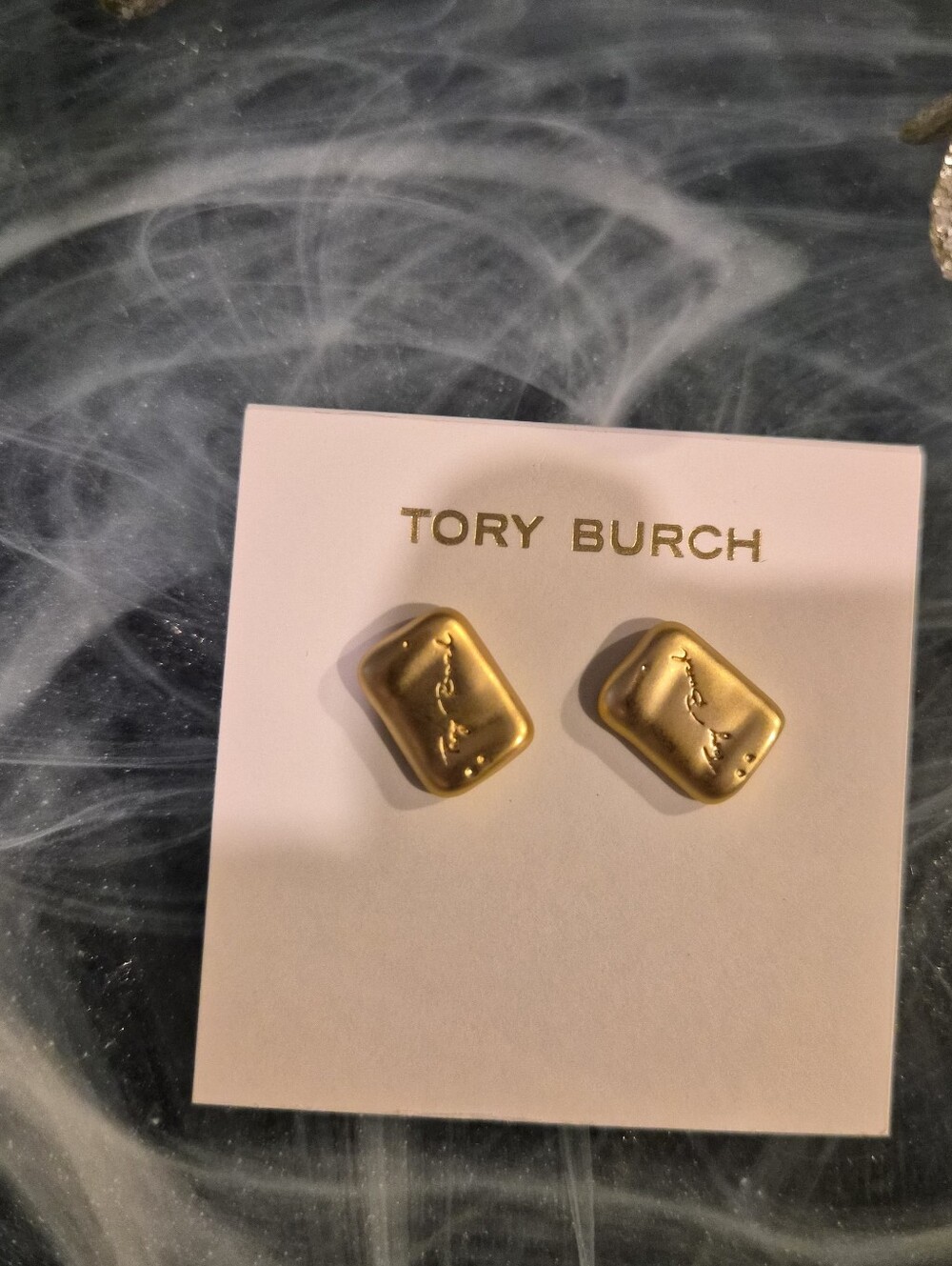 Tory Burch Gold Tone Stud Earrings